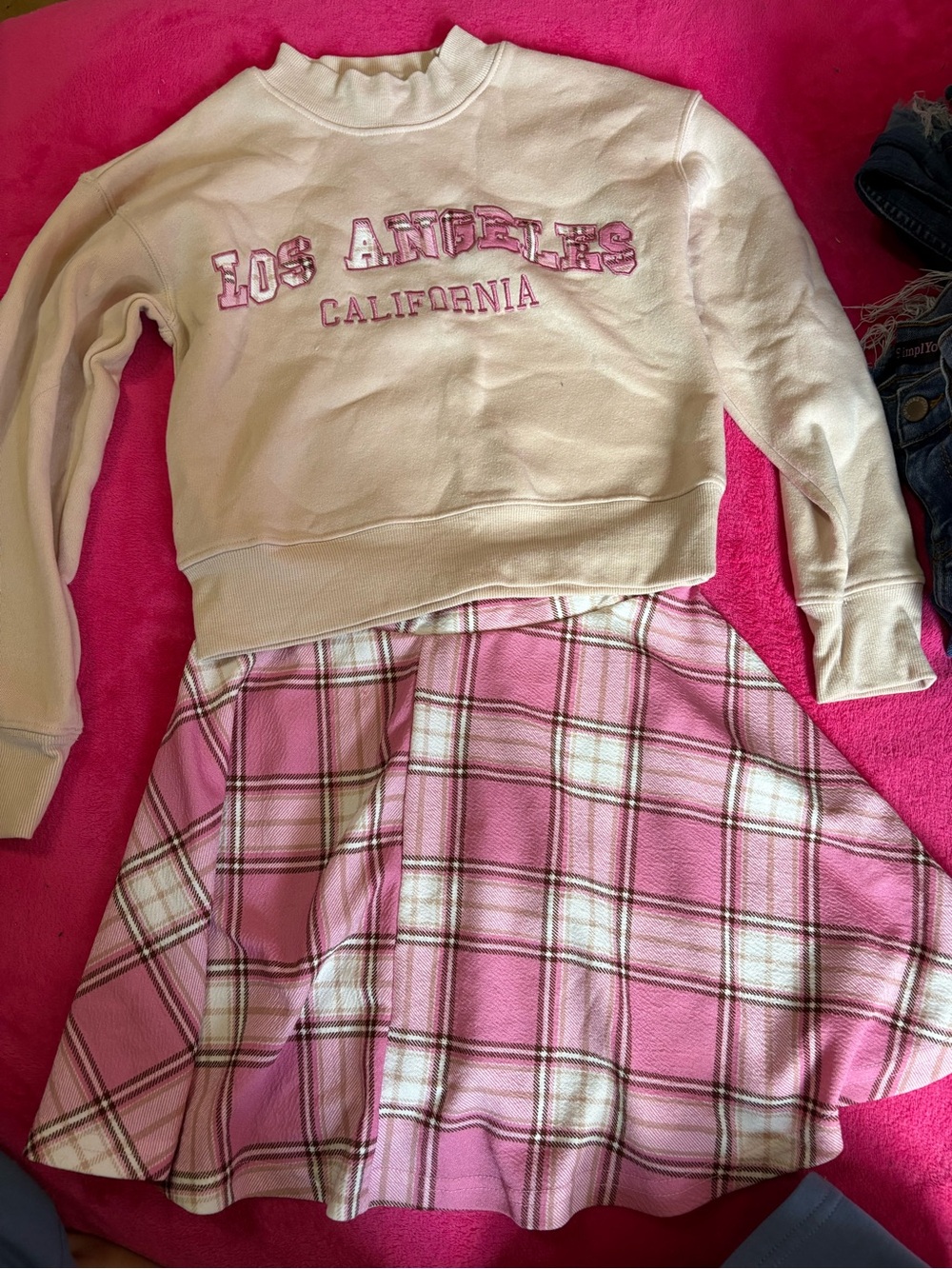 Kids Cream 'Los Angeles California' Pullover Sweatshirt